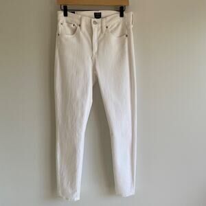J.Crew 9" Mid-Rise Skinny‎ Jeans White Denim Womens Size 29 New with Tags